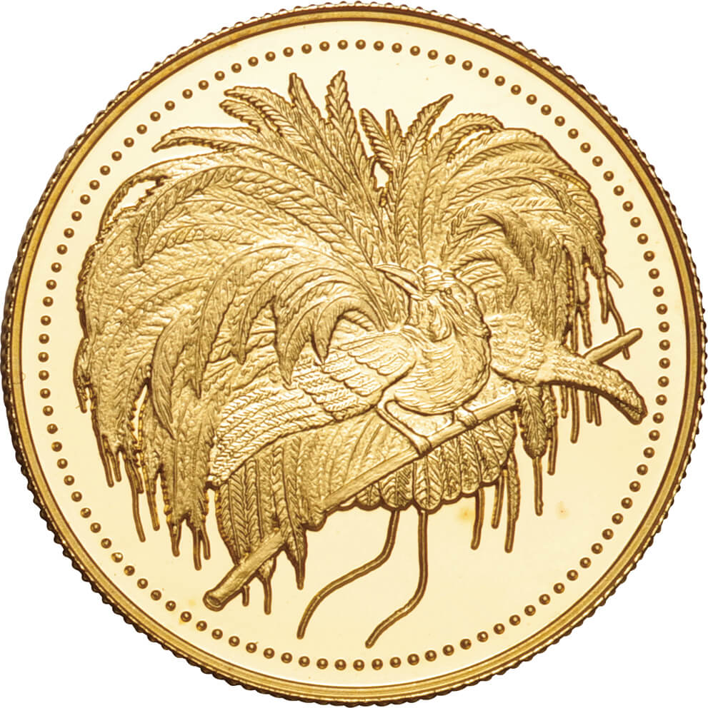 パプアニューギニア-Papua New Guinea. 1994. Gold. 50キナ. プルーフ. Proof. 通貨発行100年記念  50キナ金貨 1994年 KM38 | Taisei Auction