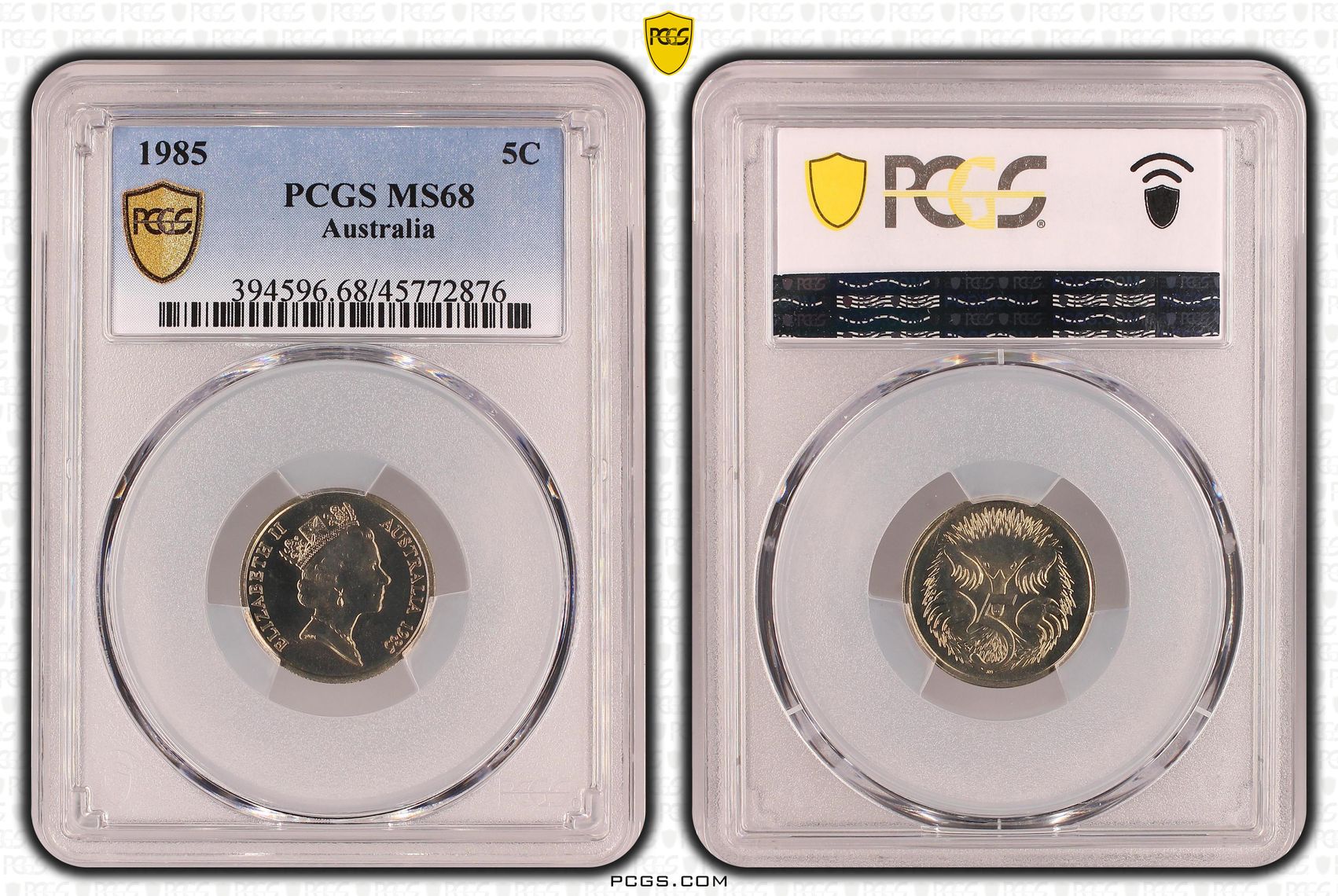 Five Cent, 1985, PCGS MS68