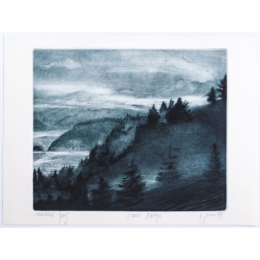 Liza Jones ''Coast Range'' Signed 1984 Color Trial Proof Sheet 9''x12''