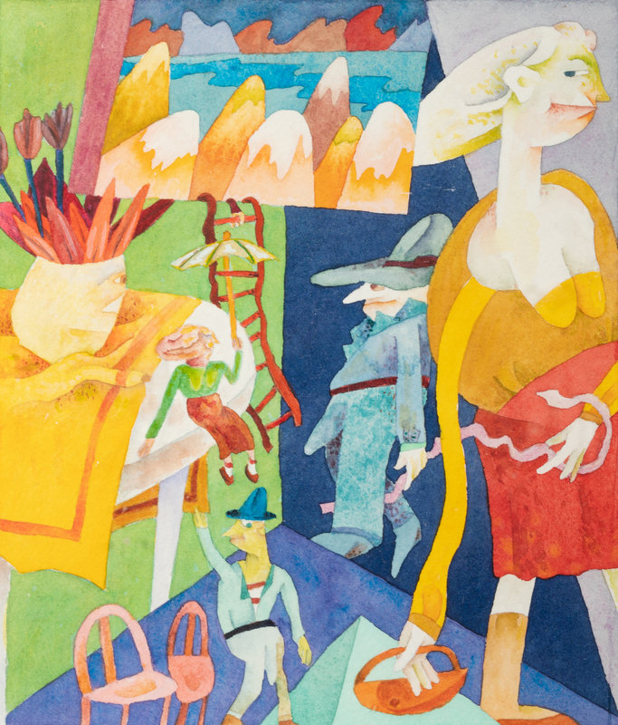 Gladys Nilsson 
(American, B. 1940)
Mts., 1984