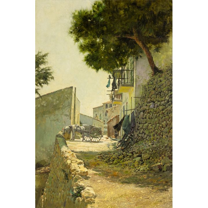 Clark Hulings (1922-2011): Noonday - Altea, Spain