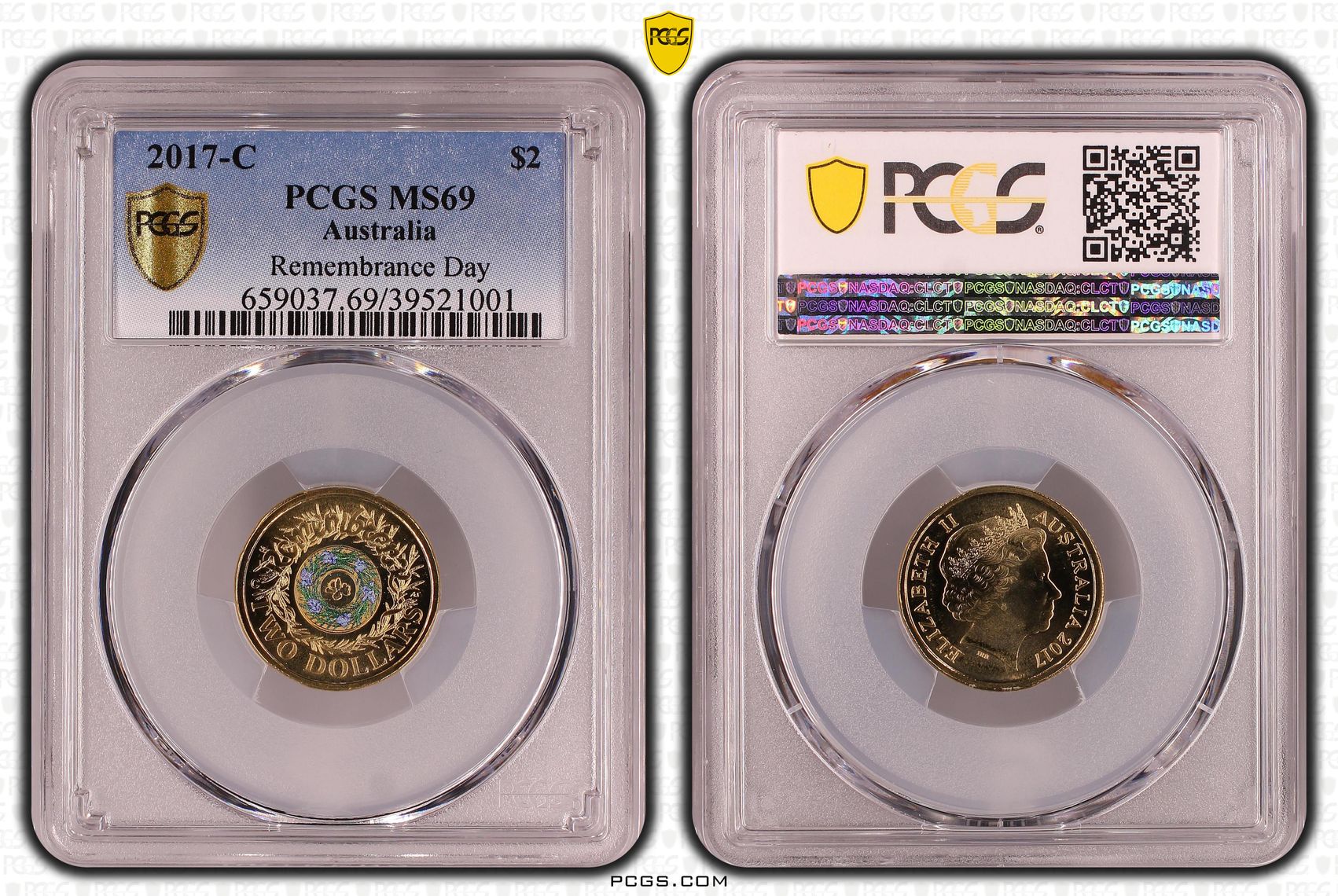 Remembrance Day Colorized, Two Dollar, 2017-C, PCGS MS69