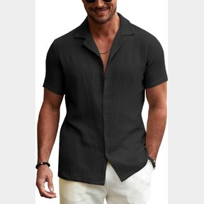 URRU MEN'S SHIRTS SHORT SLEEVE BUTTON DOWN TROPICAL HOLIDAY BEACH HAWAIIAN SHIRTS, SMALL