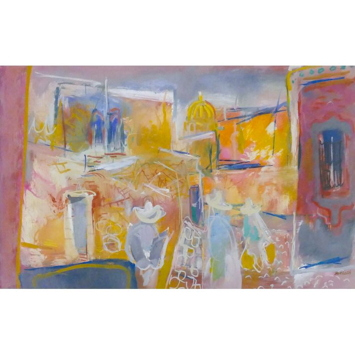 David McCosh ''San Miguel de Allende'' Gouache on Paper