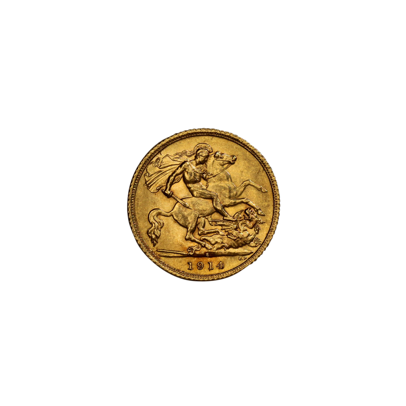 1270. · George V, Half Sovereign, 1914-S, aUNC