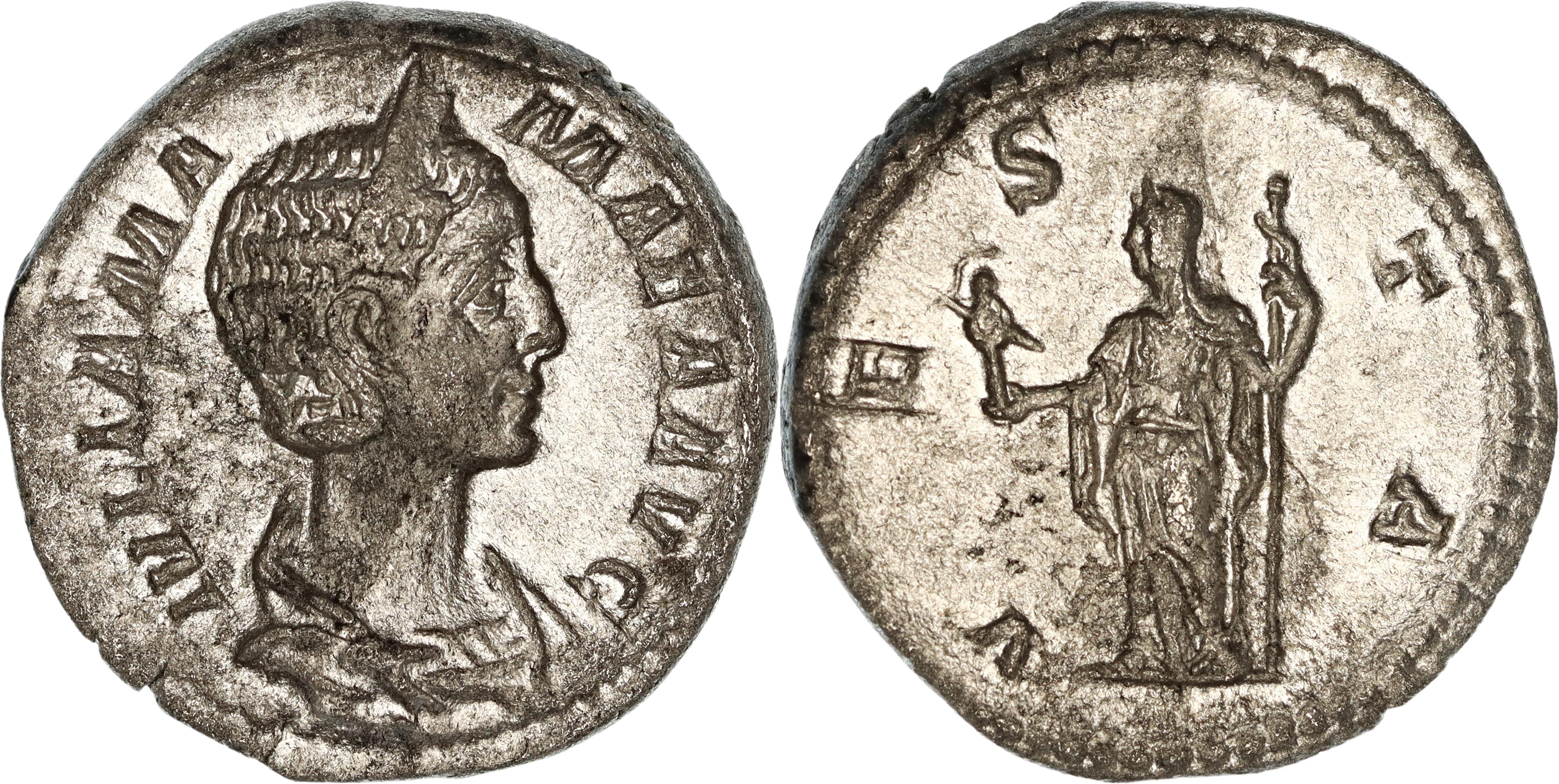 Roman Empire, Julia Mamaea, Silver Denarius, 222 AD, VF