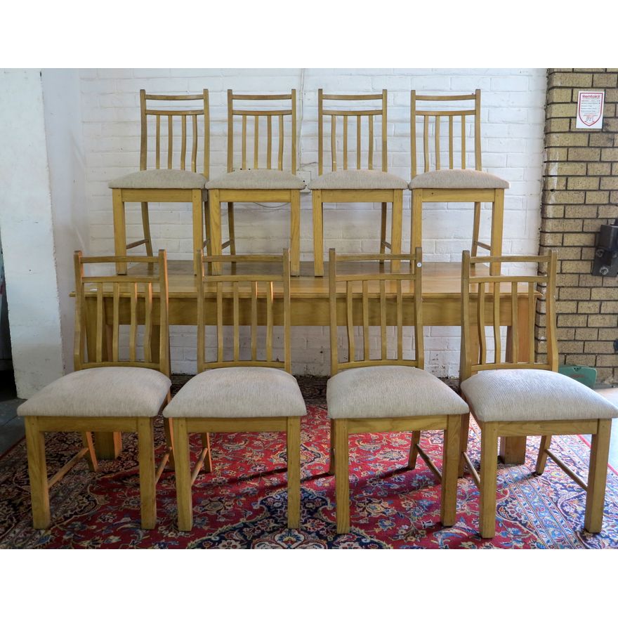 DINING TABLE AND 8 CHAIRS