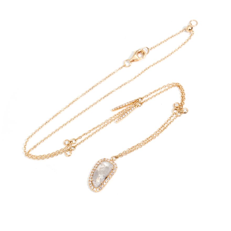 Contemporary 18 Carat Gold Diamond Necklet
