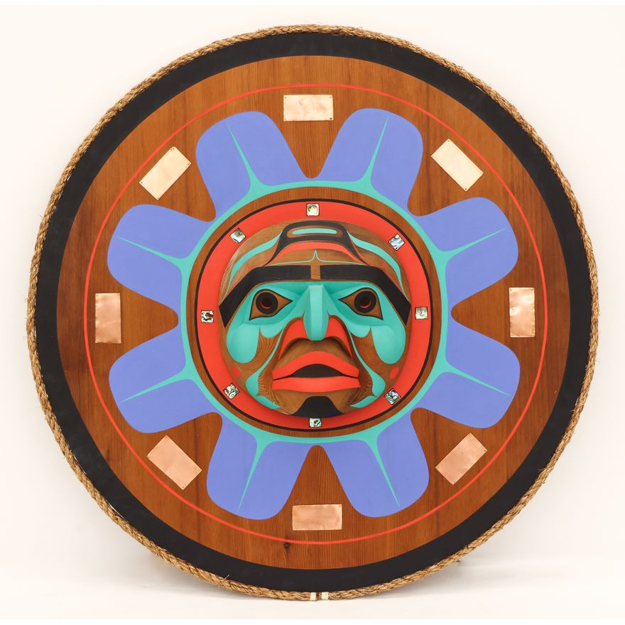 Jay Brabant ''Bella Coola Moon'' 2019 Painted Cedar Mask
