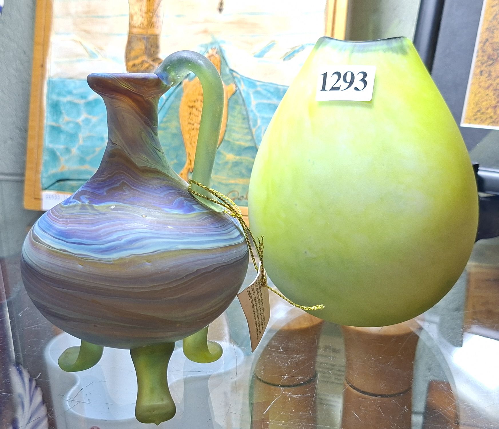 Art Glass Vase And Jug