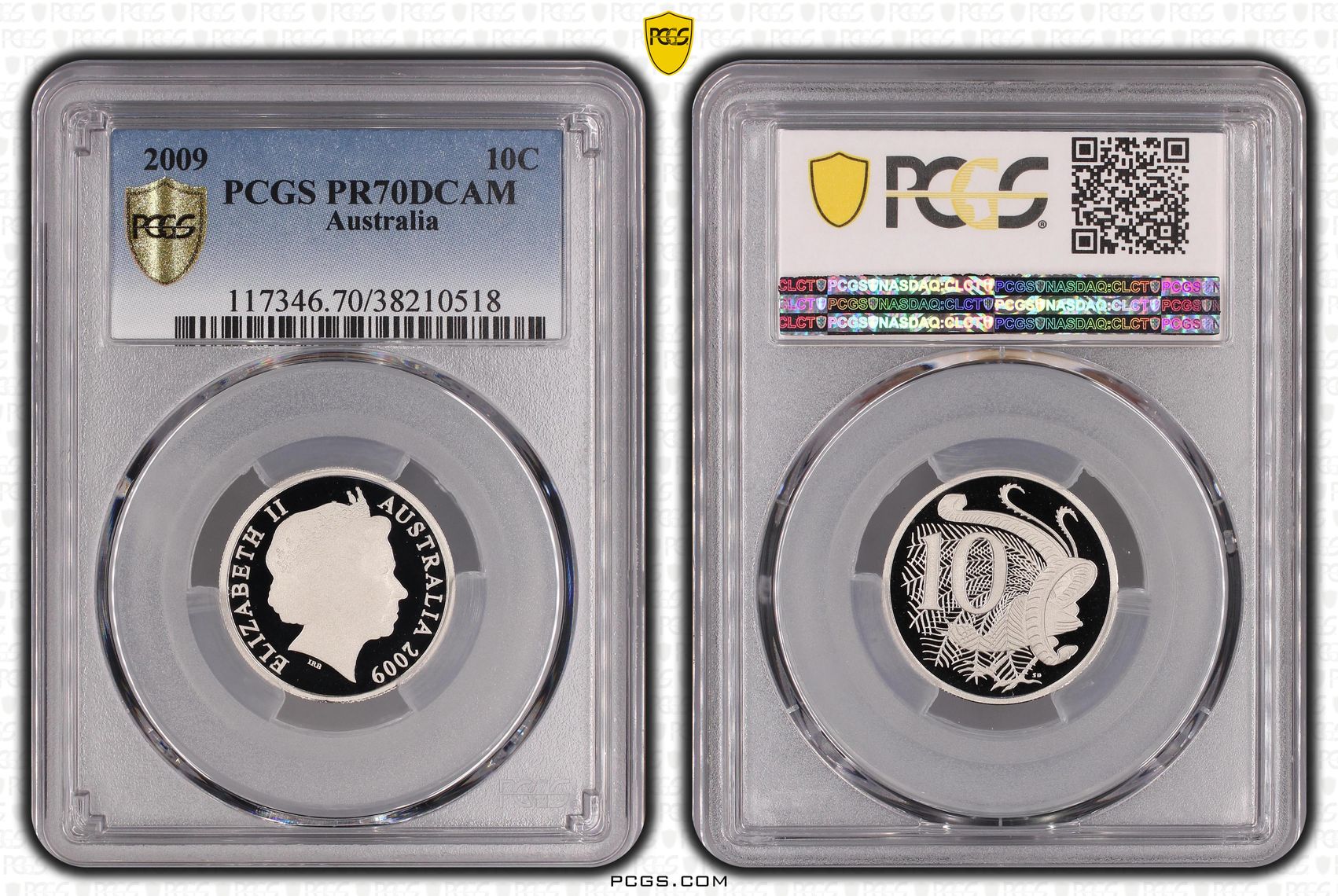 150 · 2009 Australia Ten Cent, 10c PCGS - PR70DCAM POP 30/0 -518