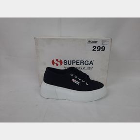 SUPERGA 2287 BUBBLE LINE - BUBBLE LINE PLATFORM - A9S BLACK WHITE - UK 4