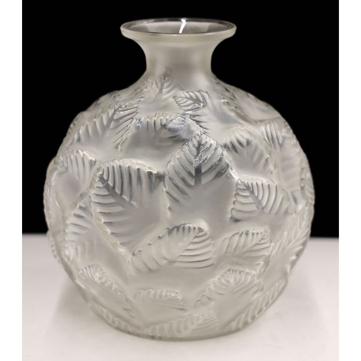 R. Lalique Ormeaux Frost Glass Vase