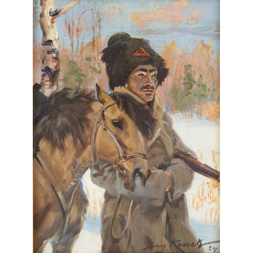 Jerzy Kossak | Bolszewik z koniem, 1924 r.