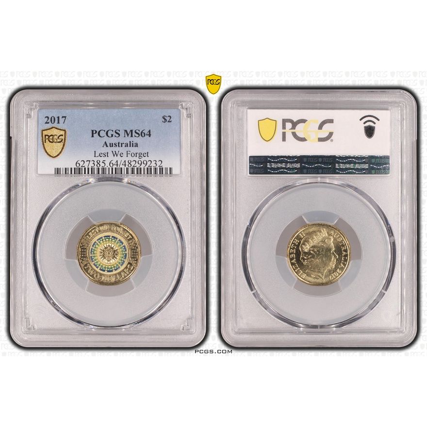 Lest We Forget Colorized, Two Dollar, 2017, PCGS MS64