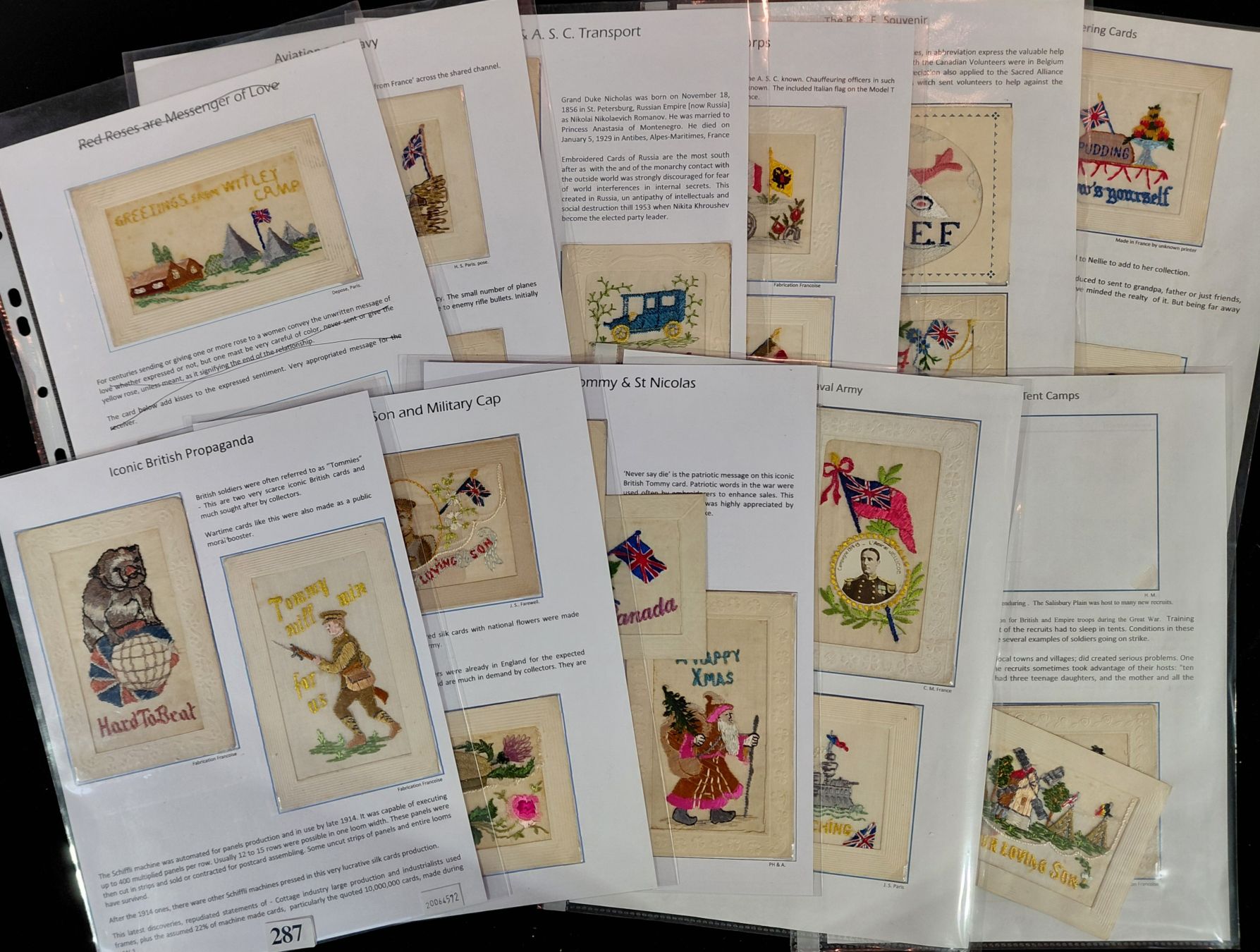 Silk Postcards - Wwi Military
