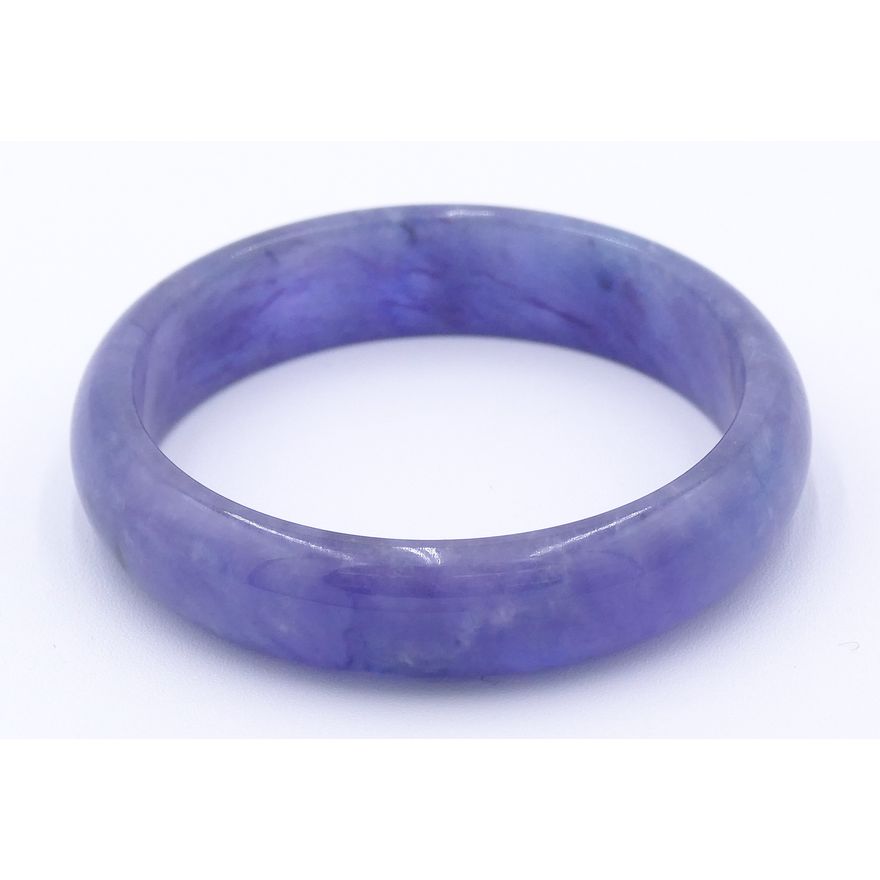 Chinese Lavender Jade Bangle Bracelet 14mm Thick