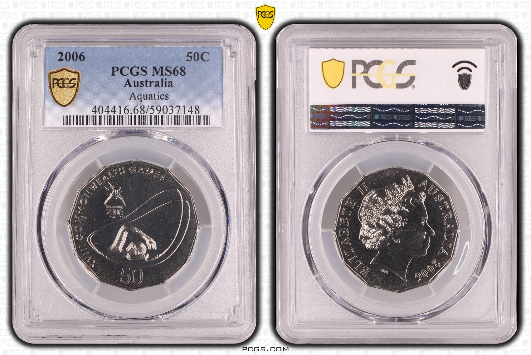 Aquatics, POP 11/0, Fifty Cent, 2006, PCGS MS68