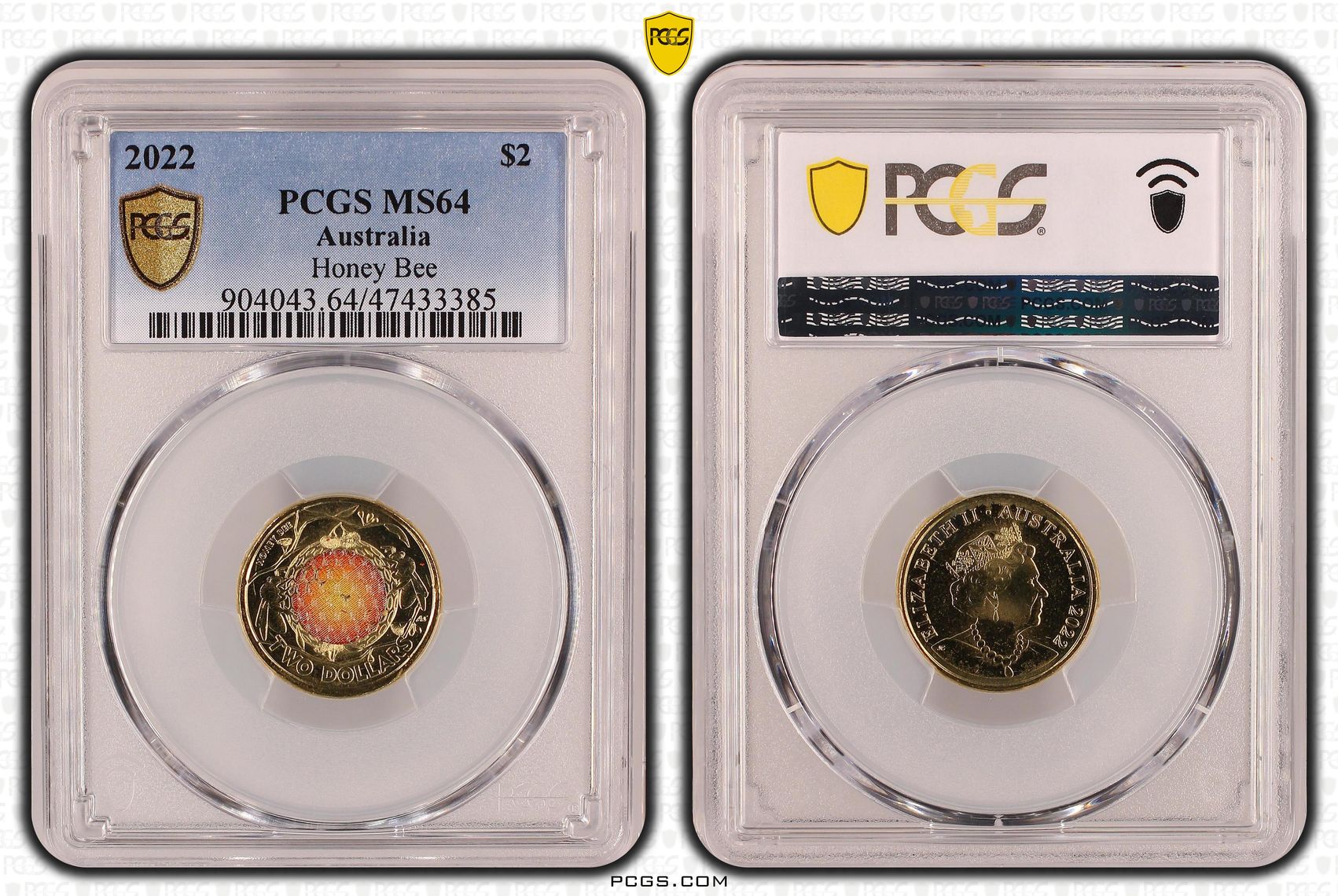 Elizabeth II, Honey Bee, Two Dollar, 2022, PCGS MS64