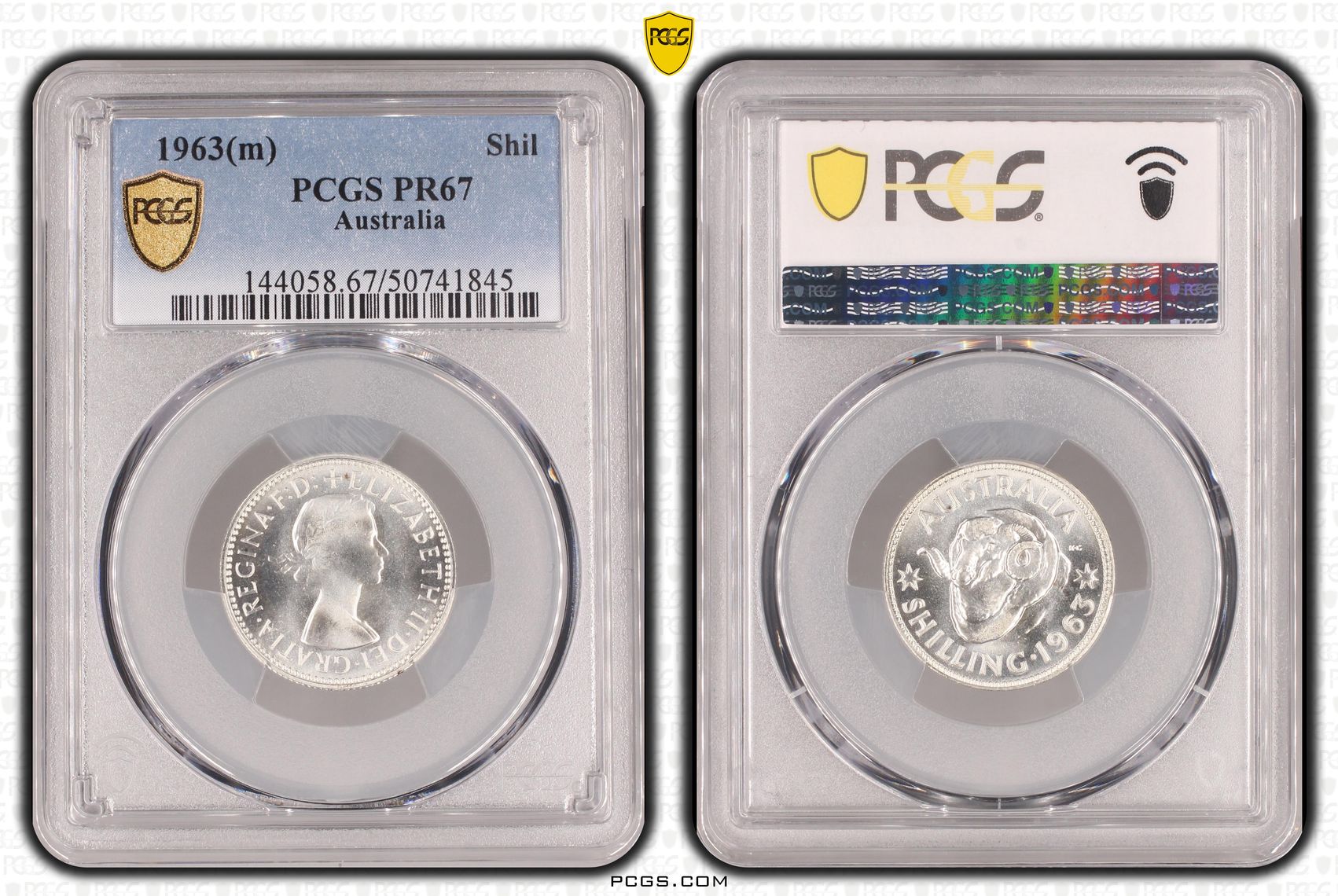 Elizabeth II, Shilling, 1963(m), PCGS PR67
