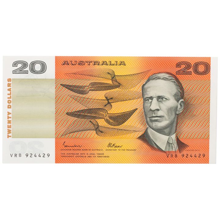 Johnston/Fraser, Twenty Dollars, 1985, aUNC