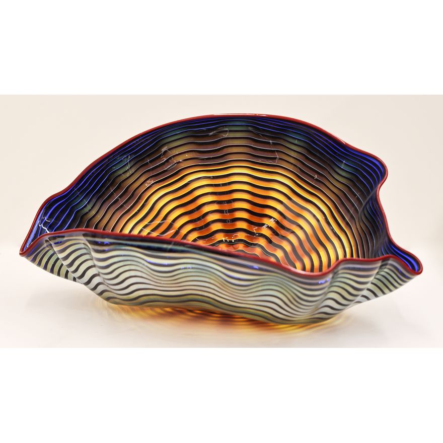 Dale Chihuly ''Iridescent Blue Seaform'' 1991 Glass