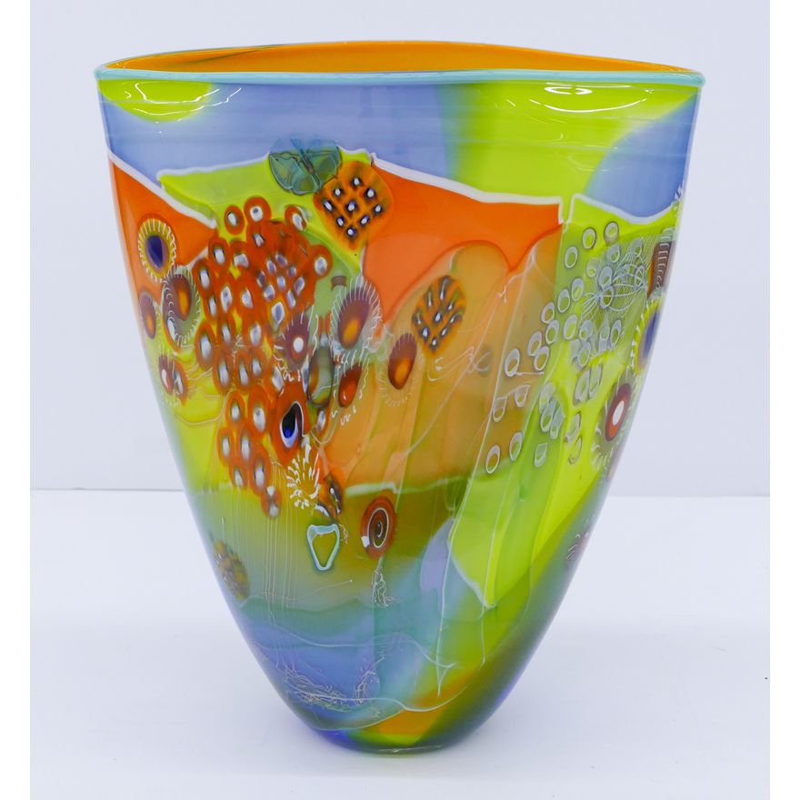 Wes Hunting Aquarium Blown Glass Vase