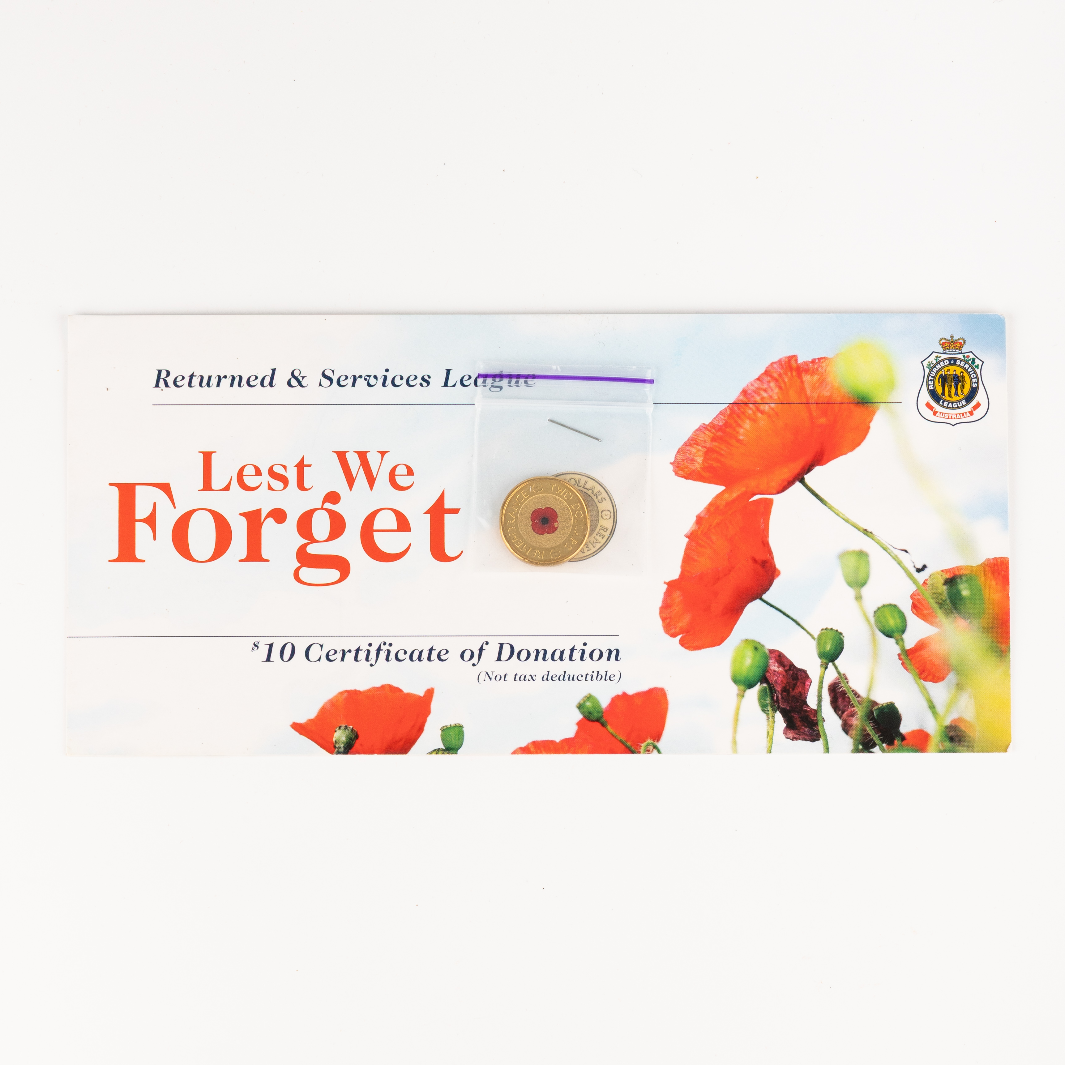 Lest We Forget Red Poppy, Two Dollar, 2012, UNC