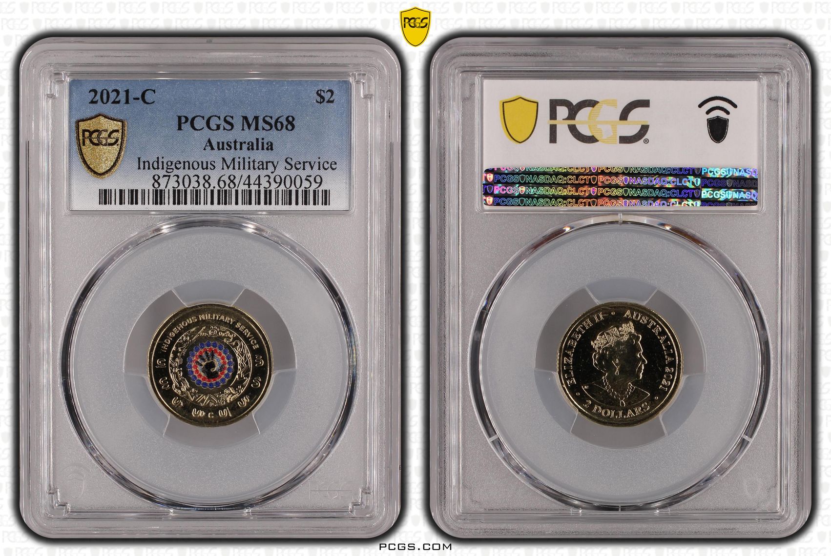 Indigenous Military Service Colourised, Two Dollar, 2021-C, PCGS MS68