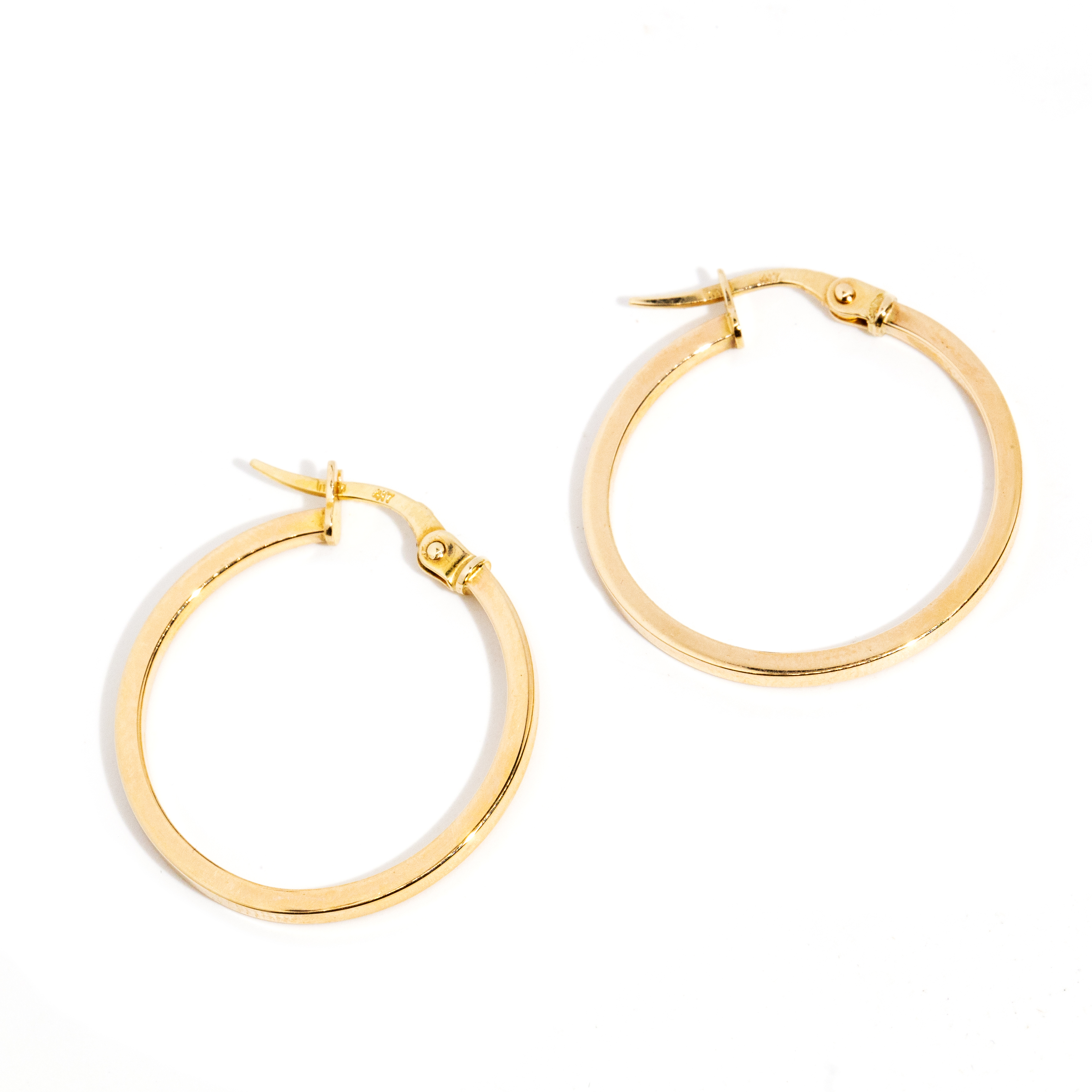 9ct Gold Hoop Earrings,