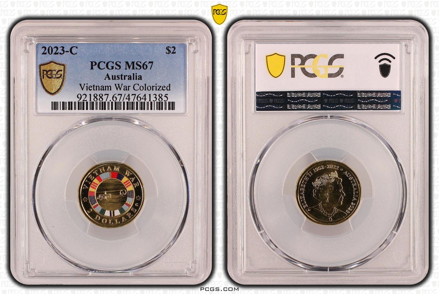 Vietnam War Colourised, Two Dollar, 2023-C, PCGS MS67