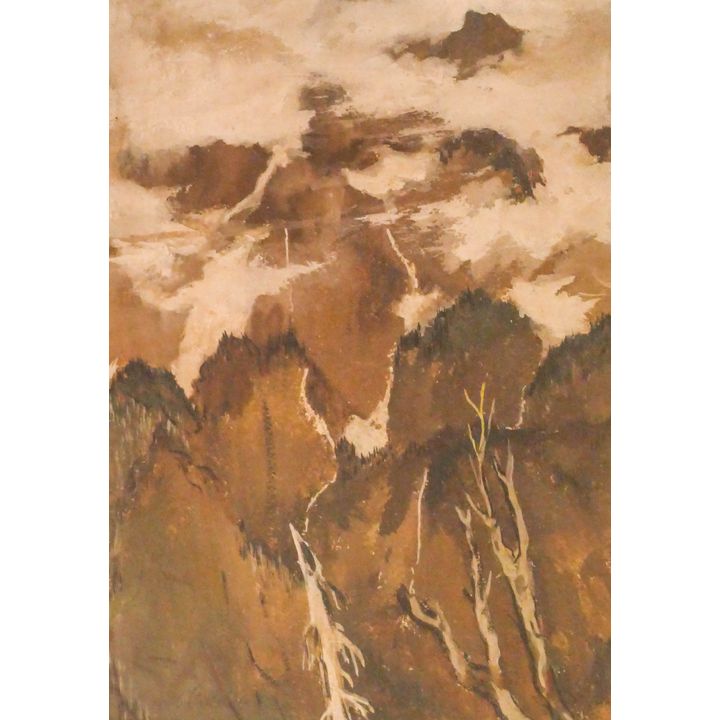 Kenneth Callahan ''Mystic Mountain'' 1940's Tempera