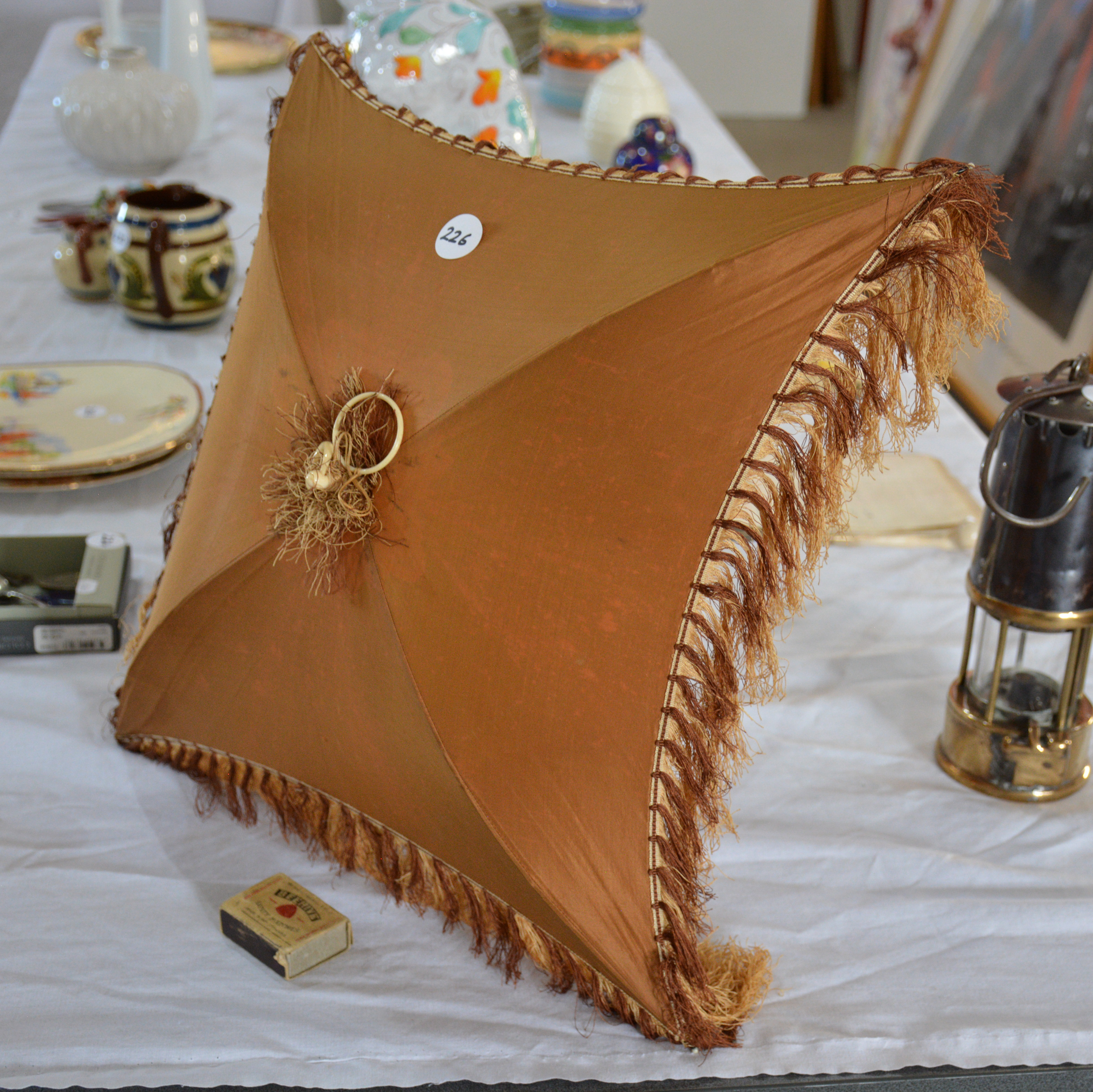 Small Mid-Victorian Era Folding Carriage Parasol — sold at auction in New Zealand for $30