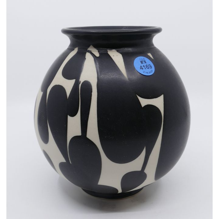 Sam Scott Black & White Porcelain Vase- 6.5''