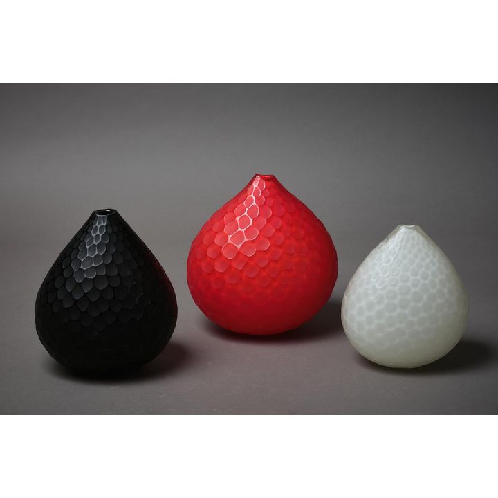Lyndsay Patterson 'Red, Black and White vases'