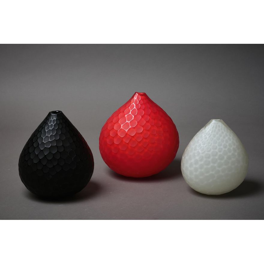 Lyndsay Patterson 'Red, Black and White vases'