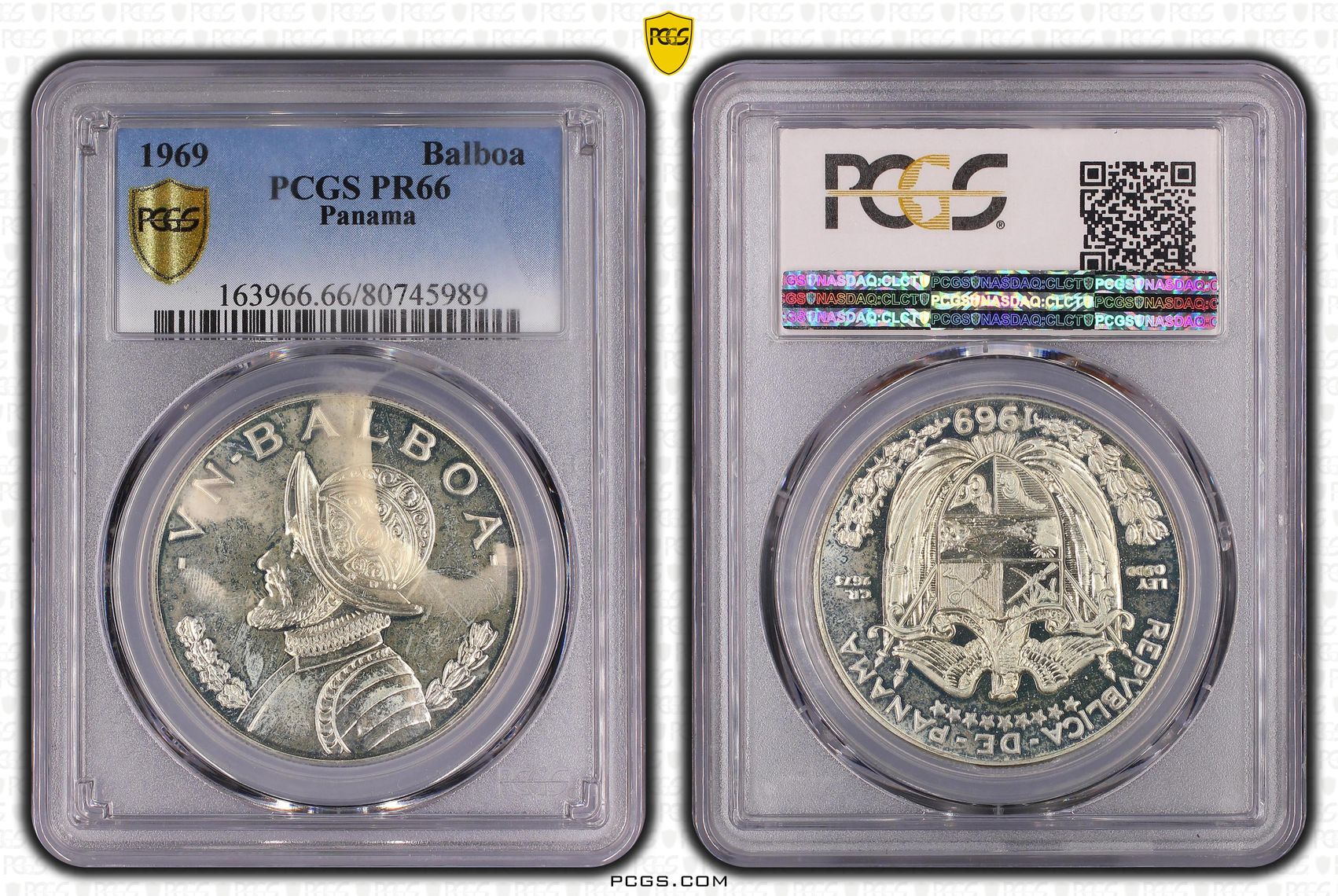 Panama, Balboa, 1969, PCGS PR66