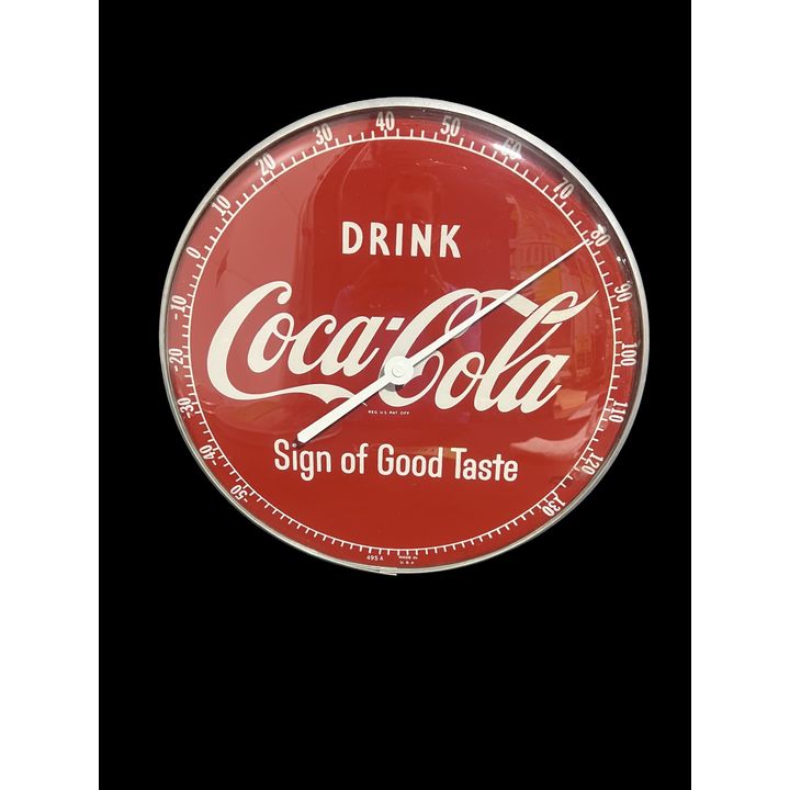 Drink Coca-Cola Sign Of Good Taste Soda Thermometer