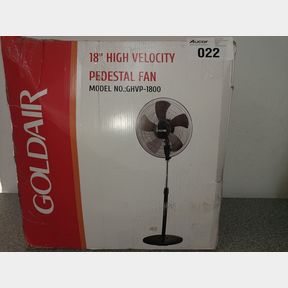 GOLDAIR GHVP-1800 HIGH VELOCITY PEDESTAL FAN - BLACK …