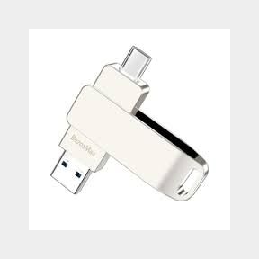 BezosMax 512GB Flash Drive 3-in-1 High-Speed USB 3.0/Type-C/Lightning - Silver | Bar 9902179820957 - 51745/2007 HV