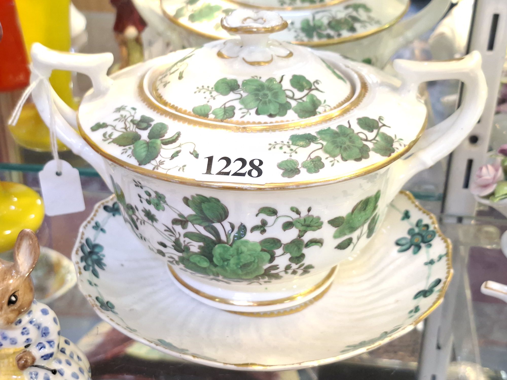 1228 · 18TH CENTURY SOUP COUP AND BASE PLATE