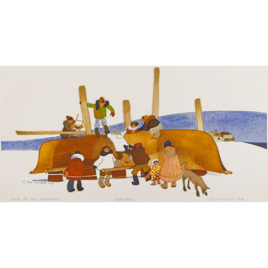 Rie Munoz ''King Of The Mountain'' 1978 Signed Print 9.5'' x 16.25'' Sheet.
