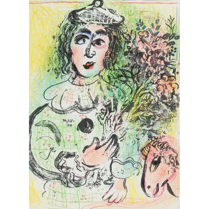 Marc Chagall | Klaun z kwiatami