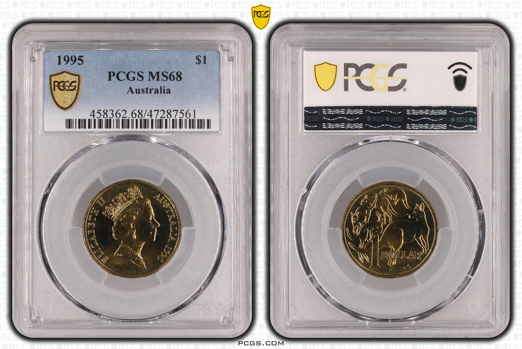 Elizabeth II, One Dollar, 1995, PCGS MS68