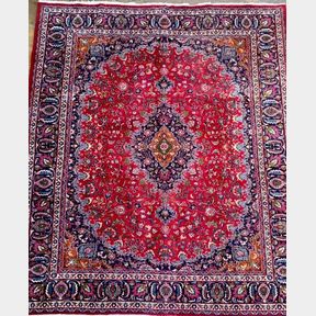 SPECTACULAR MESHAD RUG IN CLOSE TO PERFECT CONDITION. FULL AND THICK RUG EXCEEDING 50KG IN WEIGHT. - 50698/567