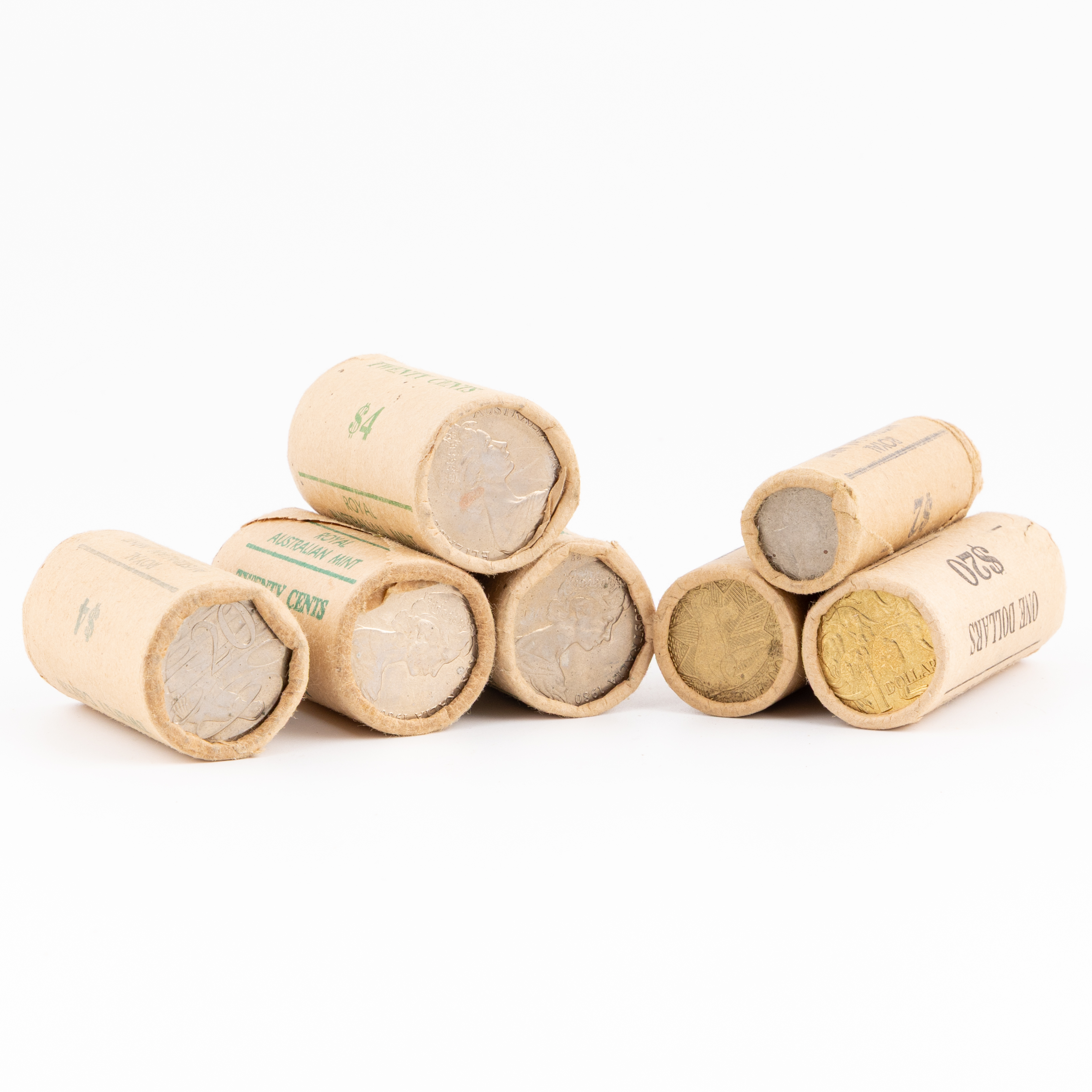 Elizabeth II, RAM Rolls, Five Cents - One Dollar, 1980 - 1988, UNC