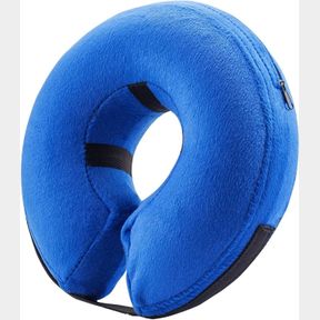 NECK:12"-18" LARGE INFLATABLE DOG CONE COLLAR - PET SURGERY RECOVERY PUPPY SOFT ADJUSTABLE DONUT ELIZABETHAN NECK PILLOW ALTERNATI