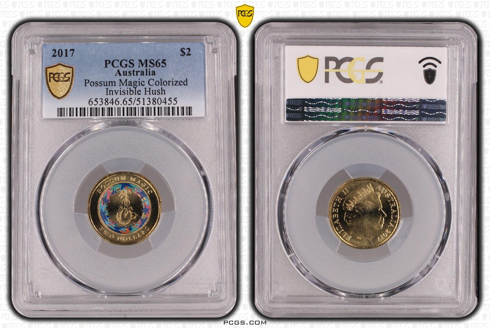 Possum Magic - Invisible Hush, Two Dollar, 2017, PCGS MS65