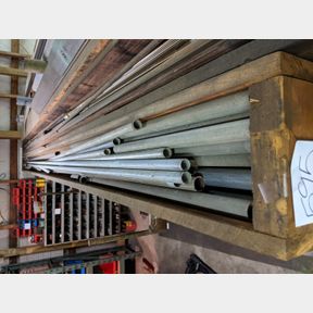 12 ft. wooden box and misc conduit, various lengths, short pieces