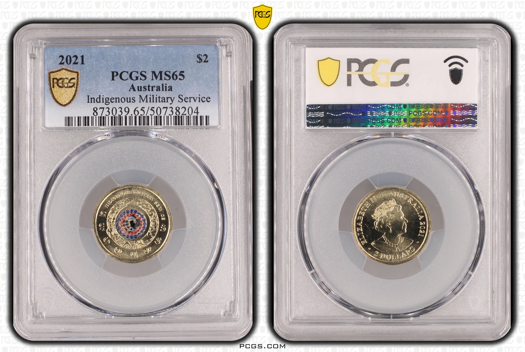 Indigenous Military Service Colorized, Two Dollar, 2021, PCGS MS65